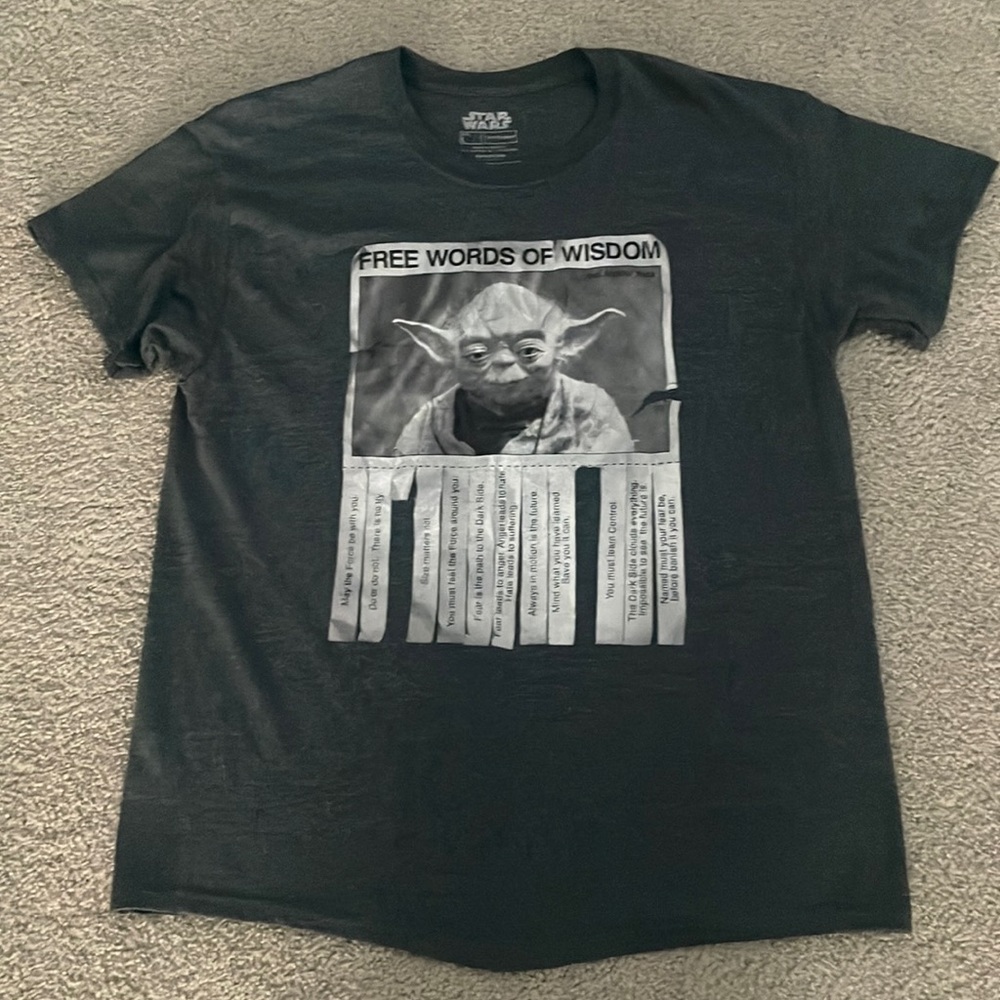 Star Wars Yoda T-Shirt Navy Size Large